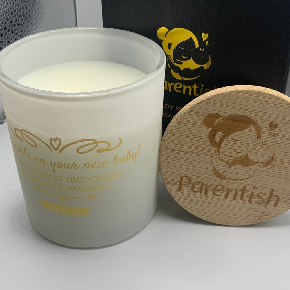 Soy Wax Candle Lavender Scent Congrats on New Baby